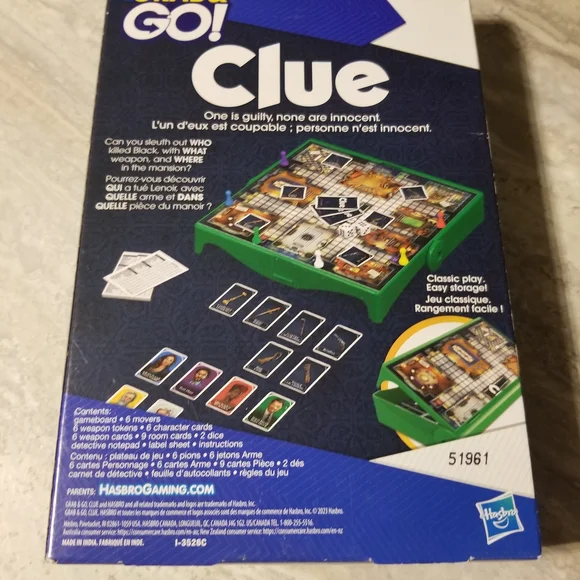 Clue Grab & Go Game Hasbro - Picture 2 of 3